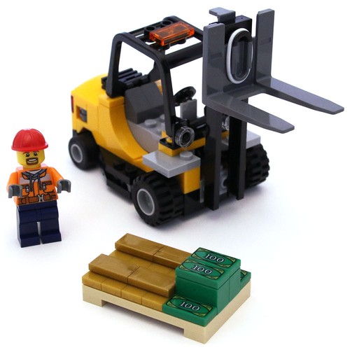 Lego train city cargo forklift - lego,